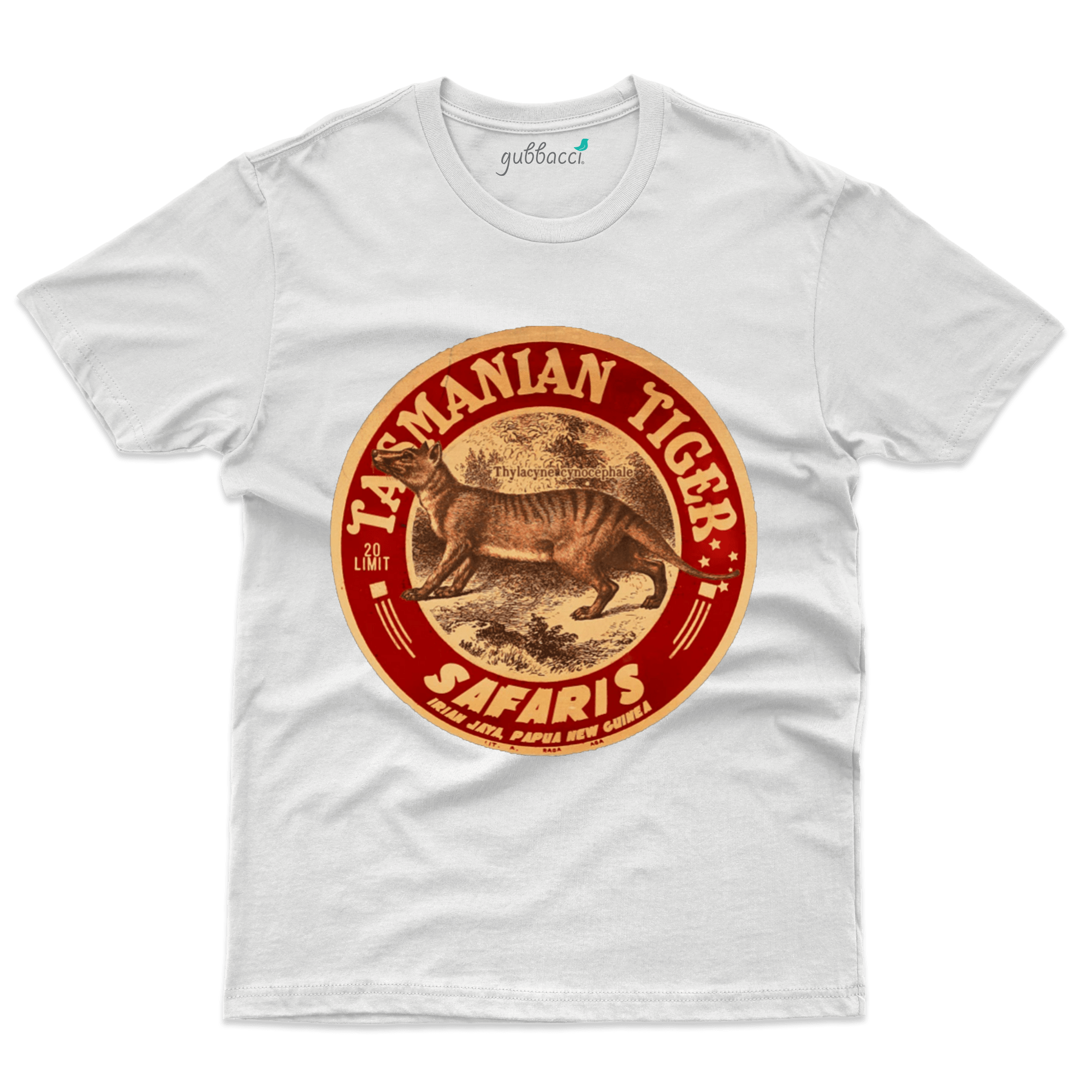 Tasmanian Tiger T-Shirt - Wildlife T-Shirt | Gubbacci