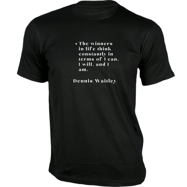 Gubbacci-India T-shirt XS The winners in life think constantly T-Shirt - Quotes on T-Shirt Buy Dennis Waitley Quotes on T-Shirt - The winners in life