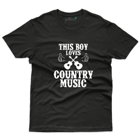 This boy loves Country Music T-Shirt - Music Lovers
