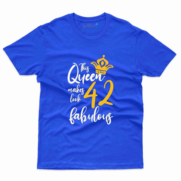 This Queen 42 T-Shirt - 42nd  Birthday Collection - Gubbacci-India