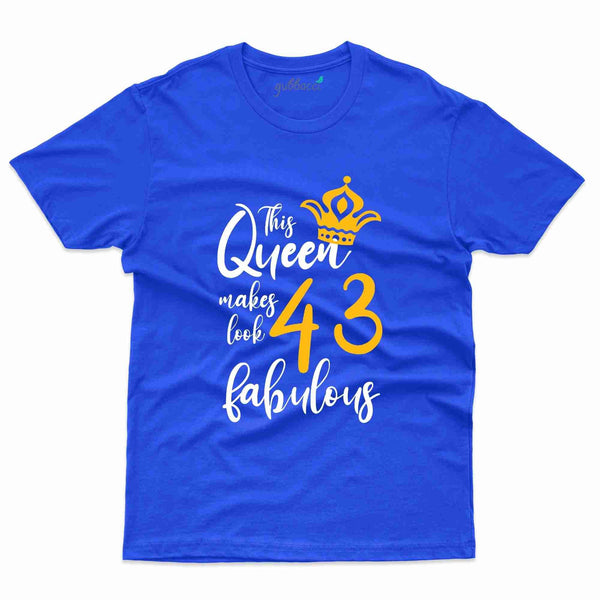 This Queen 43 T-Shirt - 43rd  Birthday Collection - Gubbacci-India