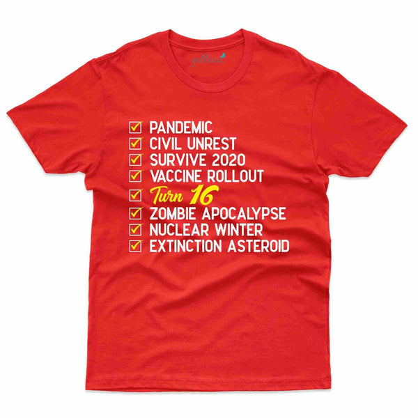 Turn 16 T-Shirt - 16th Birthday Collection - Gubbacci
