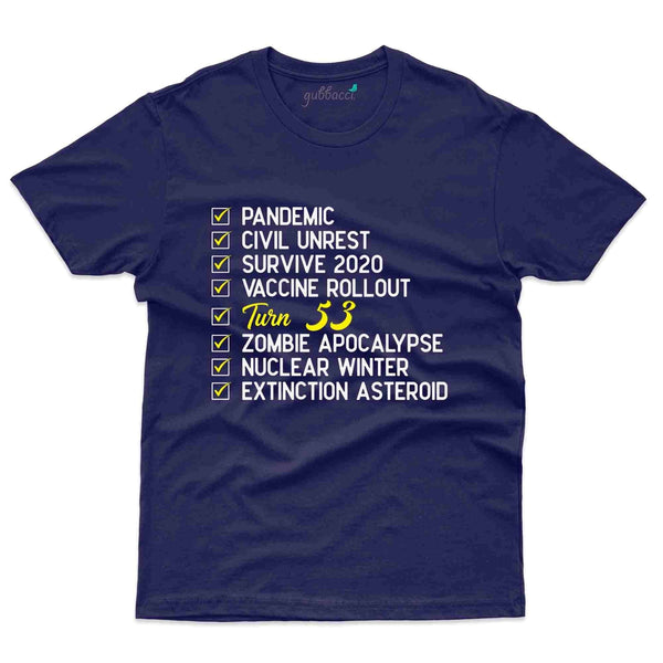 Turn 53 T-Shirt - 53rd Birthday Collection - Gubbacci-India