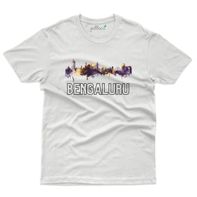 Unisex Bangalore City White T-Shirt - Skyline Collection