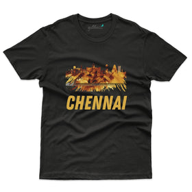 Unisex Chennai City Black T-Shirt - Skyline Collection