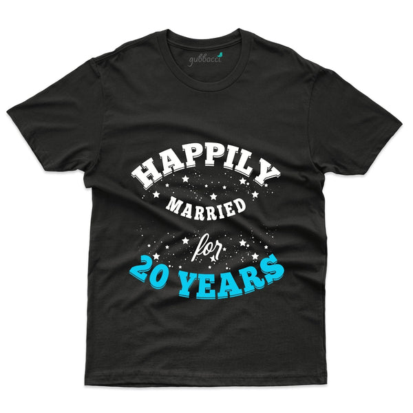 Unisex Happily Married T-Shirt - 20th Anniversary Collection - Gubbacci-India