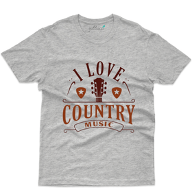 Unisex I love Country Music T-Shirt - Music Lovers