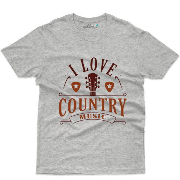 Gubbacci Apparel T-shirt XS Unisex I love Country Music T-Shirt - Music Lovers Buy Unisex I love Country Music T-Shirt - Music Lovers