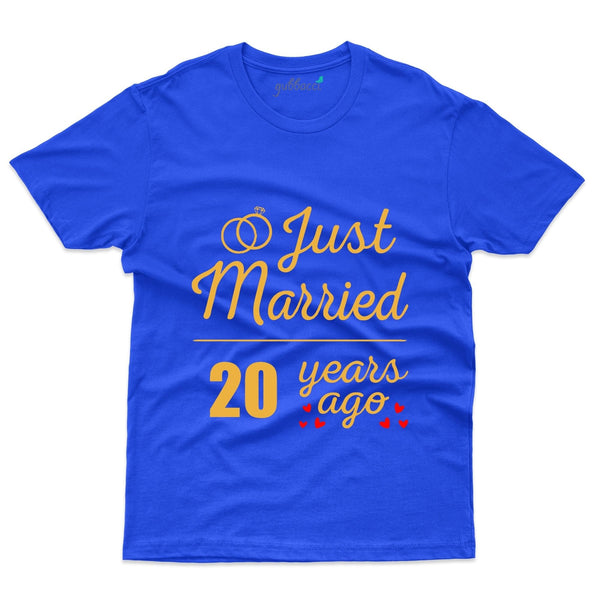 Unisex Just Married T-Shirt - 20th Anniversary Collection - Gubbacci-India