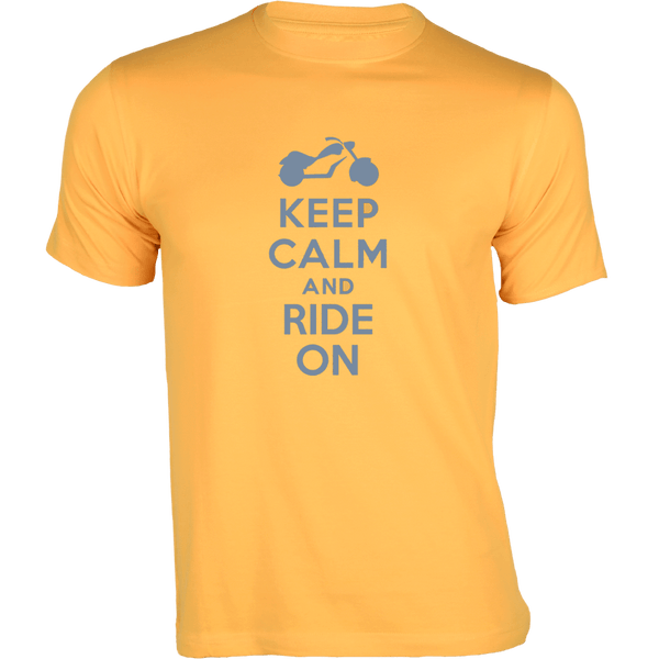 Gubbacci Apparel T-shirt XS Unisex Keep Calm & Ride On T-Shirt - Bikers Collection Buy Unisex Keep Calm & Ride On T-Shirt - Bikers Collection