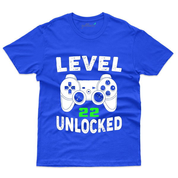 Unisex Level 22 Unlocked T-Shirt - 22nd Birthday Collection - Gubbacci-India