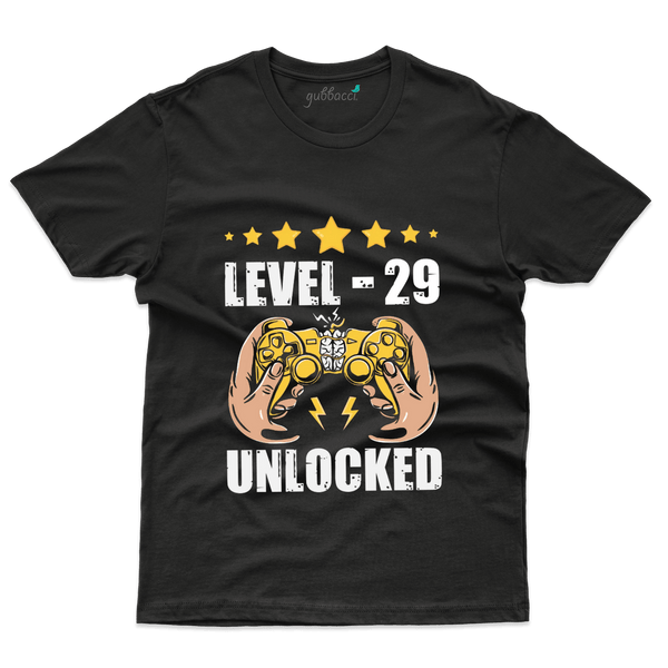 Unisex Level Unlocked  29 T-Shirts - 29 Birthday Collection - Gubbacci-India
