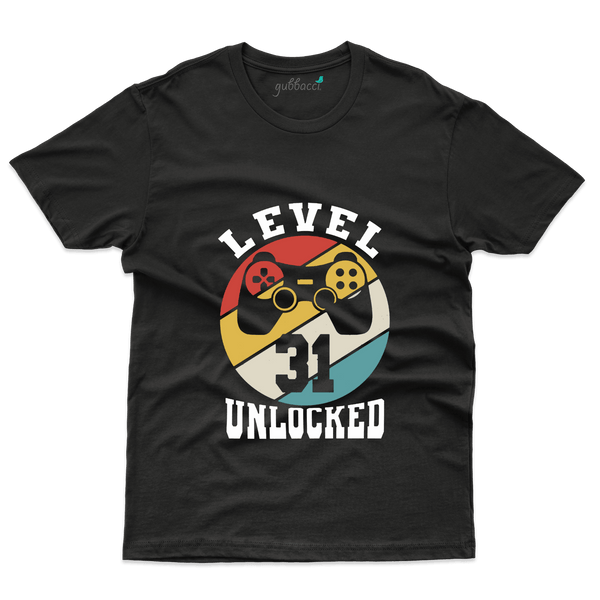 Unisex Level Unlocked T-Shirts - 31st Birthday Collection - Gubbacci-India