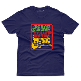 Unisex Peace Love Music T-Shirt - Music Lovers