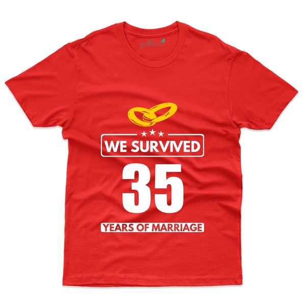 Unisex We Survived 35 Years T-Shirt - 35th Anniversary Collection - Gubbacci-India