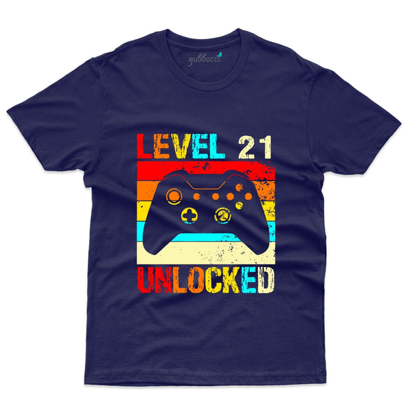 Unlocked Level 21 T-Shirt - 21st Birthday Collection - Gubbacci-India