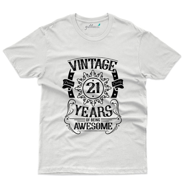 Vintage 21 Years T-Shirt - 21st Birthday Collection - Gubbacci-India
