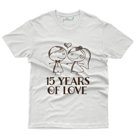 White 15 Years Of Life T-Shirt - 15th Anniversary Collection