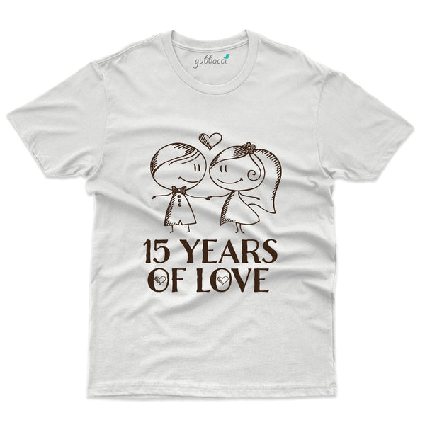 White 15 Years Of Life T-Shirt - 15th Anniversary Collection - Gubbacci-India