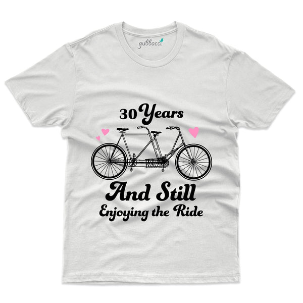 White Enjoying Ride 2 T-Shirt - 30th Anniversary Collection - Gubbacci-India