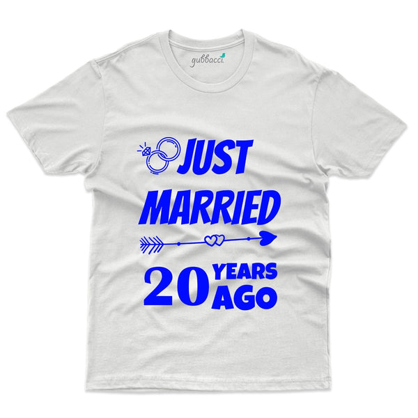 White Just Married T-Shirt - 20th Anniversary Collection - Gubbacci-India