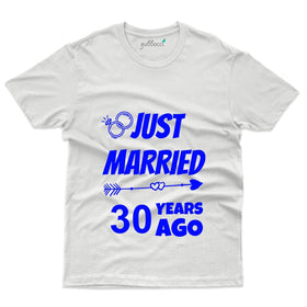 White Just Married T-Shirt - 30th Anniversary Collection