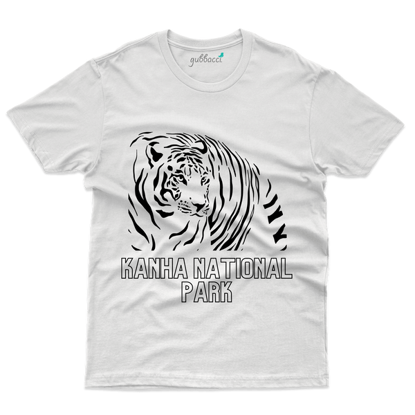 White Tiger T-Shirt -Kanha National Park Collection - Gubbacci-India