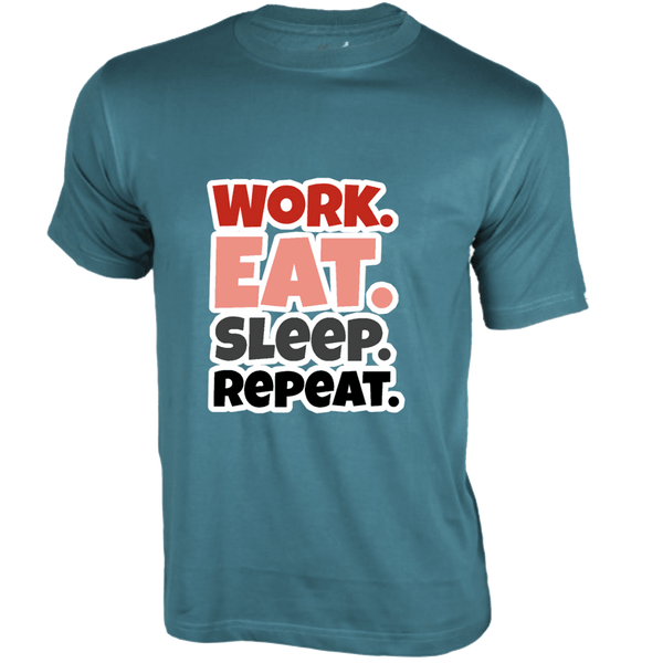 Gubbacci Apparel T-shirt XS Work Eat Sleep Repeat By Gowri