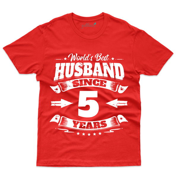 Gubbacci Apparel T-shirt S Worlds best husband since 5 years - 5th Marriage Anniversary Buy Worlds best husband T-Shirt - 5th Marriage Anniversary