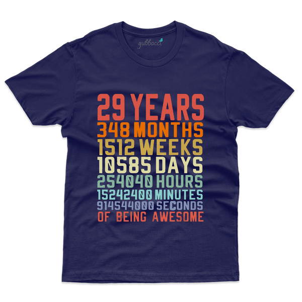 Years Counting  29 T-Shirts - 29 Birthday Collection - Gubbacci-India
