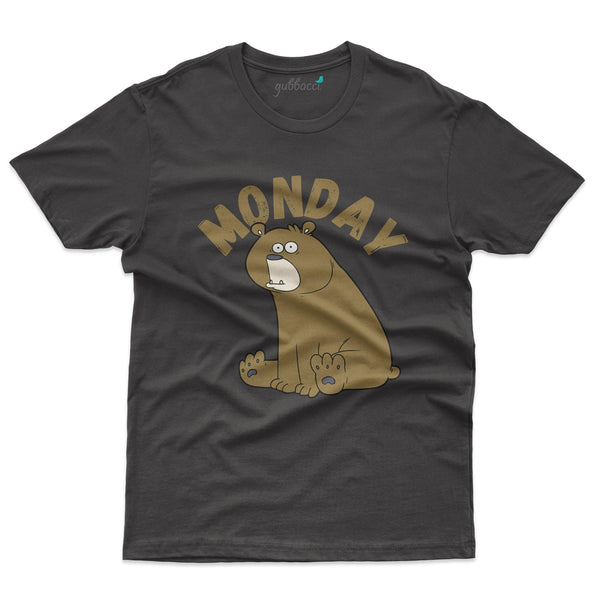 Gubbacci-India Unisex Bear The Monday T-Shirt - Home Office T-shirts Buy Unisex Bear The Monday T-Shirt - Home Office T-shirts